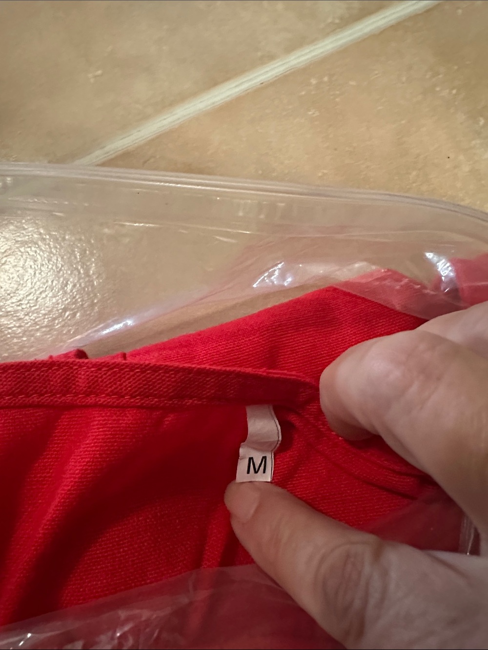 Red Button-Front Relaxed Shirt - Picture 3 of 6